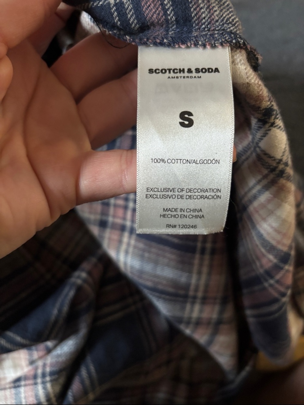 NWT Scotch & Soda Trendy Plaid Button-Up Shirt | Size S - Picture 9 of 10